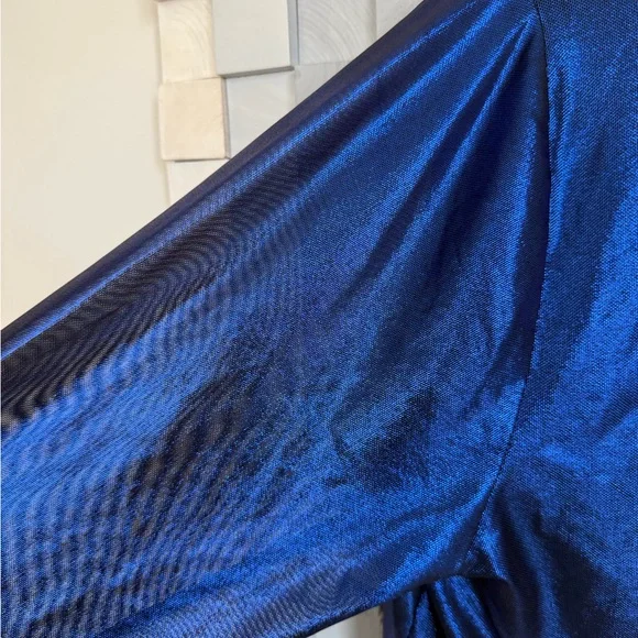 Anthropologie x Porridge Metallic Blue Top - Picture 5 of 10